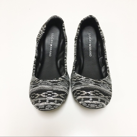 Lucky Brand Shoes - Lucky Brand Emmie Wool Patterned Flats Size 9